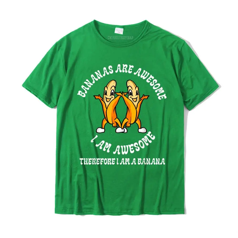 Design Cotton T Shirt for Men Casual T-shirts Normal Fashion Round Neck T Shirts Short Sleeve Wholesale Bananas Are Awesome I Am Awesome Funny Banana Gift T-Shirt__MZ23103 green