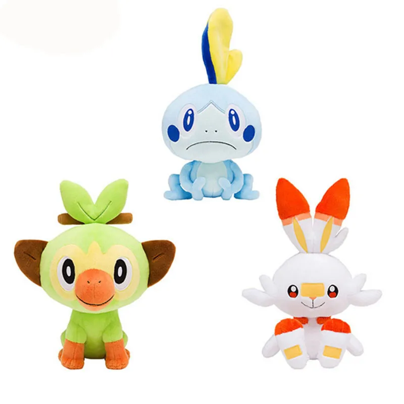 Sobble Scorbunny Grookey Sirfetch 'd плюшевые куклы игрушки Покемоны Меч Щит Мягкие плюшевые игрушки Рождественский подарок для детей друг