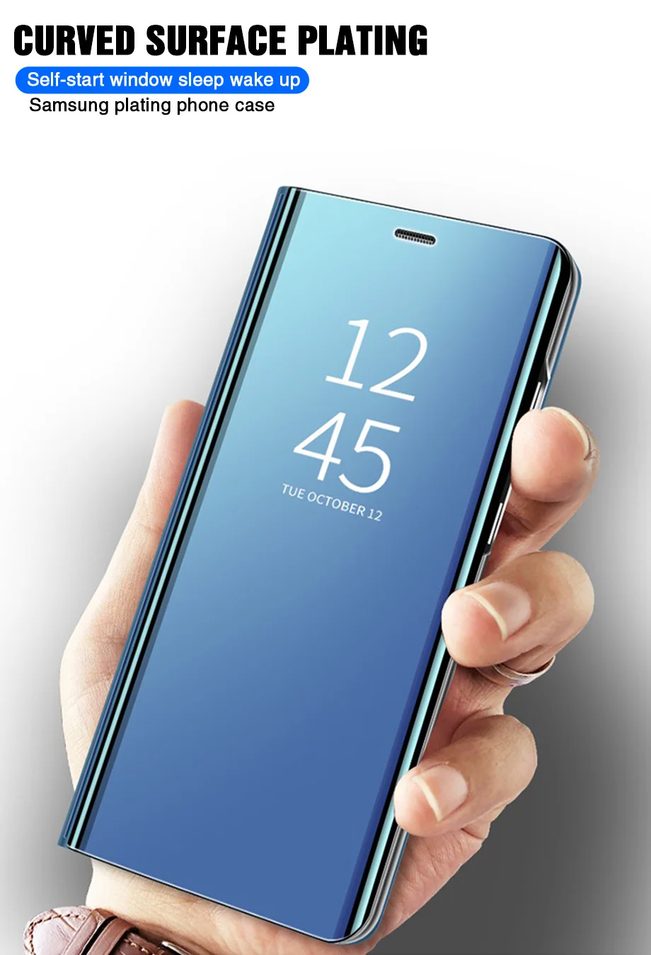 Умный зеркальный стенд флип-чехол для телефона samsung Galaxy S6 S6Edge S6 Edge Plus S7 Edge S8 Plus S9 Plus S11 Plus S101 S10 Plus чехол