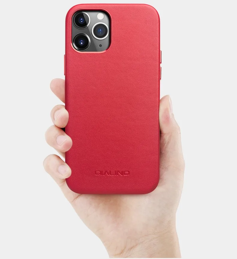 Genuine Leather Case for iPhone 12 Pro Max Ultra Thin Back Cover for