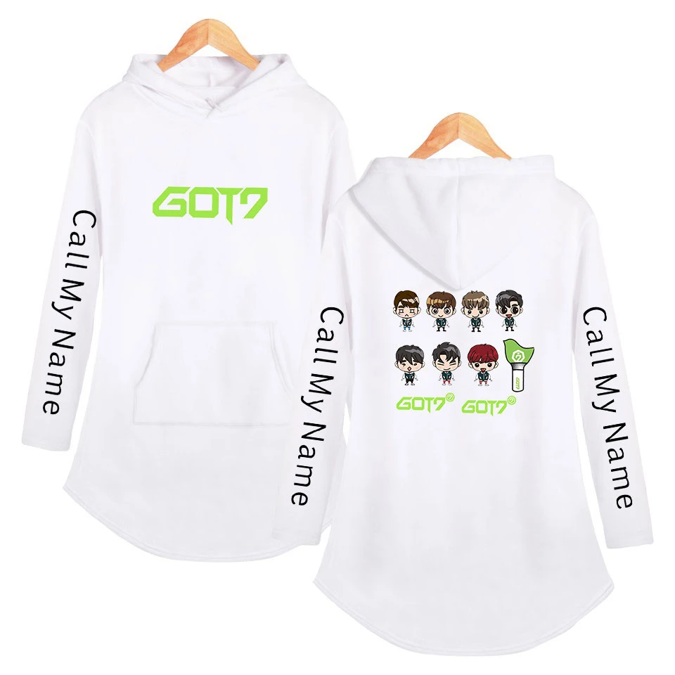 Hoodies Womens Hoodie Top AutumnGOT7-2d print harajuku Size Long Sleeve Sweatshirts Hoody Ladies