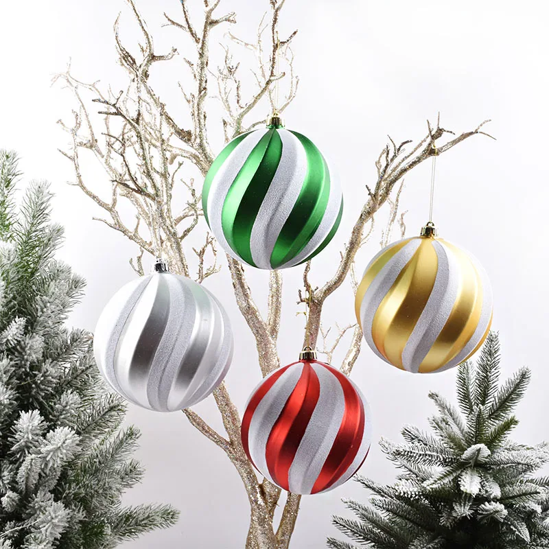 

Christmas decoration scene layout decorative ball 15CM painted Christmas ball scene window decoration plastic hanging ball