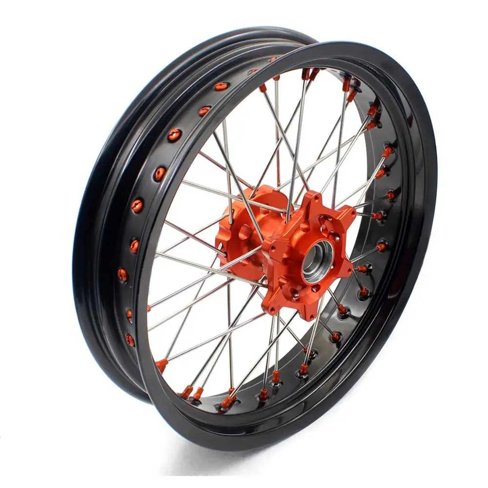 KKE 3 5/4 25 17 дюймов. Комплект колес CNC Supermoto для SX SXF XC XCW EXC EXCF 125 530 2003 2021 Supermotard обод