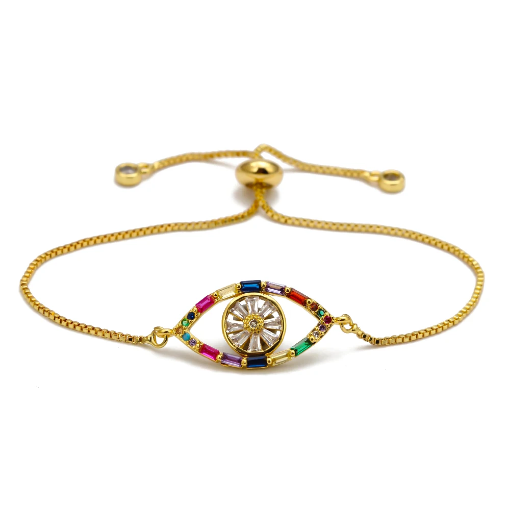 MEIBEADS, 1 шт., модный, индейский, сглаза, Cz, Радужный Браслет с цирконом для женщин, вечерние, свадебные ювелирные изделия, подарок