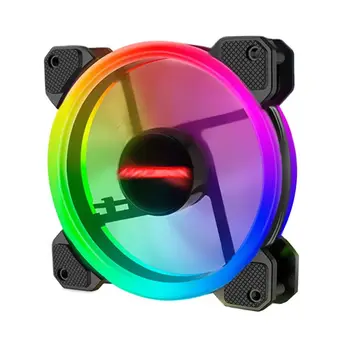 

LED RGB Computer Cooling Fan 120mm Remote Control PC Gaming Case Silent Cooler