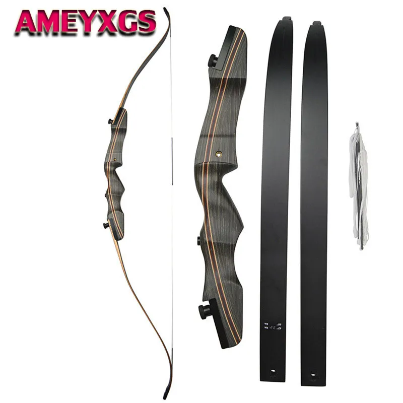 

62" Archery Takedown Recurve Bow Hunting Traditional Longbow 18lbs-40lbs Right Hand Bow For Adult Beginner Hunting Shooting