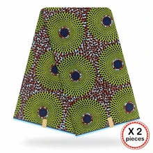 Анкара африканская ткань 12 ярдов Хлопок нигерийский стиль швейная африканская вощеная ткань принтом Гана для свадебного платья 11042