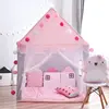 [TML] Indoor Game Room children tent Include Colored lights, fence, mat Kids Playhouse Princess castle Play house girl gift 2