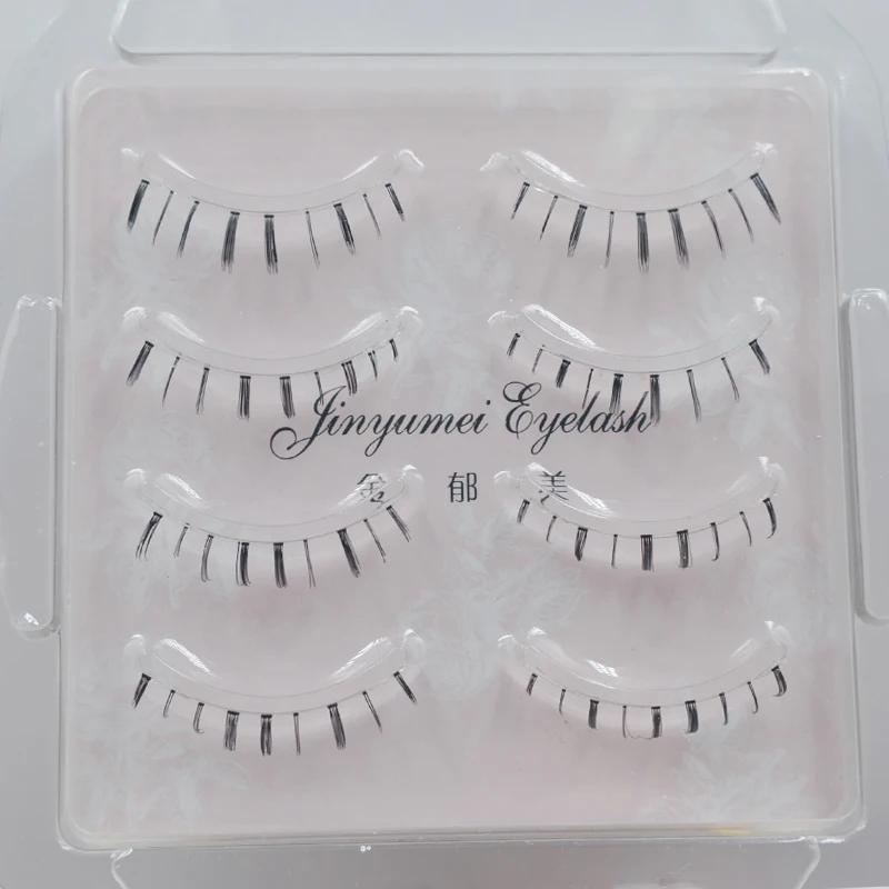 Makeup Handmade under lashes super soft clear band bottom false eyelash transparent stalk faux mink mellow 3