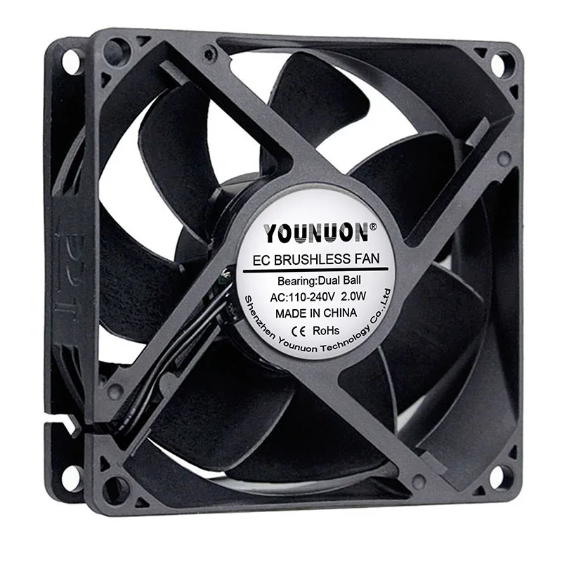 YOUNUON-Bola Dupla Brushless Ventilador Axial, Vem com