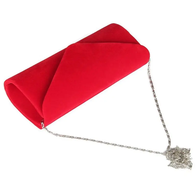 

Ladies Evening Clutch Chain Bag Handbag Formal Chain Shoulder Tote Purse(Red)