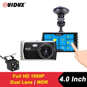 

QUIDUX 4.0" IPS Touch screen Car DVR Camera FHD 1080P Car Video Recorder Registrator Night Vision Dual Lens Dash Cam Camcorder