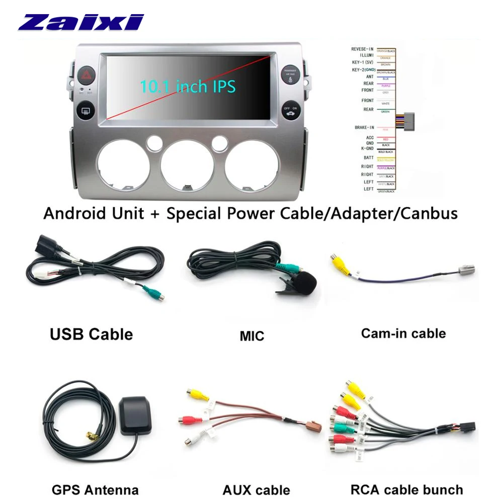 Автомобильная Мультимедийная система ZaiXi 10 1 дюймов Android GPS аудио радио стерео для
