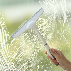 Bathroom Mirror Cleaner with Silicone Blade and Bracket Hook Kitchen Cleaner Car Glass Shower Scraper Window Glass Wiper