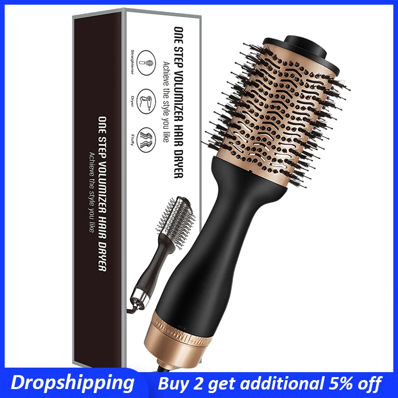 

One Step Hair Dryer Brush and Styler Volumizer Pro Hot Air Hairdryer Blow Brush in One Round Blow Dry Brush Electric Hair Drying