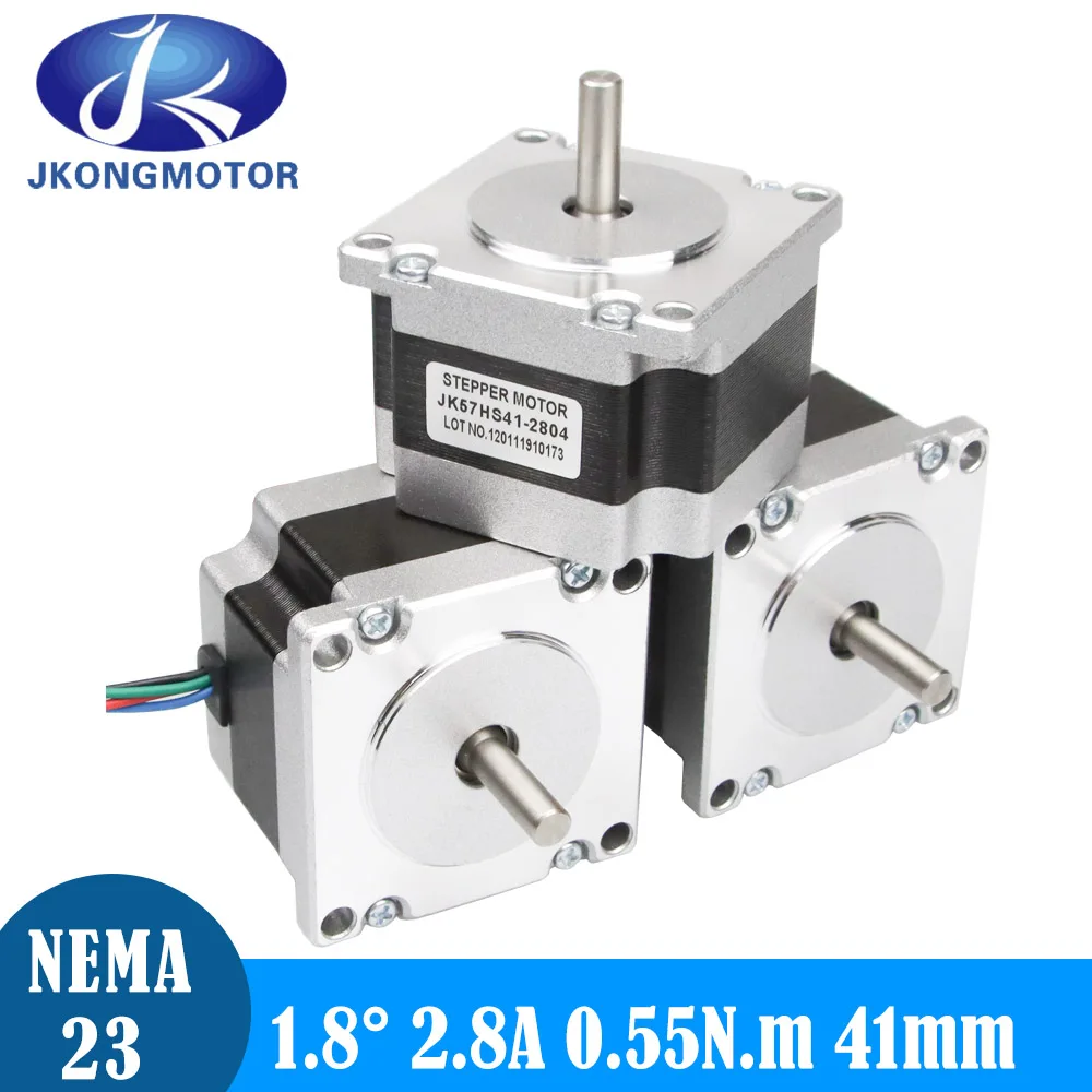 Шаговый двигатель Jkongmotor NEMA23 41 мм 2 8 А 0 55 нм 78 унций-дюйм гибридный шаговый с ЧПУ