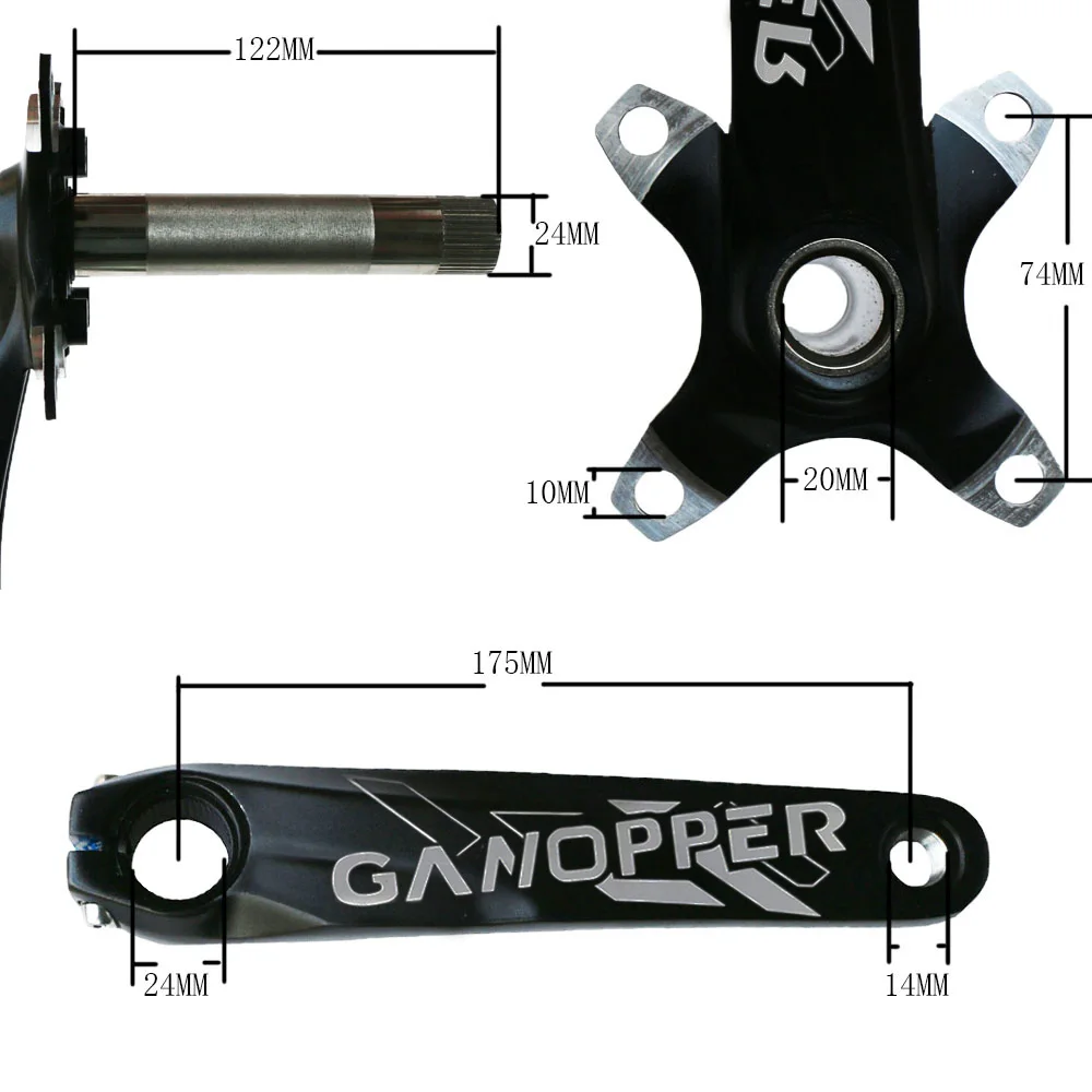 Цельнокроеный MTB интегрированный набор Шатунов 9S 10 11S 175 с 32 T/34 T/36 T 38T 40T 42T круглая Звездочка 104BCD