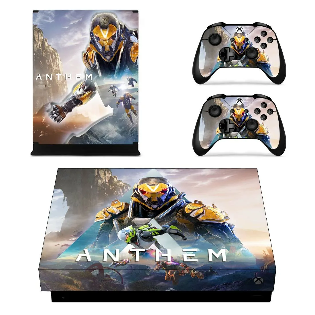 Стикеры s Anthem для Xbox One X виниловое покрытие наклейки Стикеры Adesivo для Xbox one X консоли пульта дистанционного управления скины