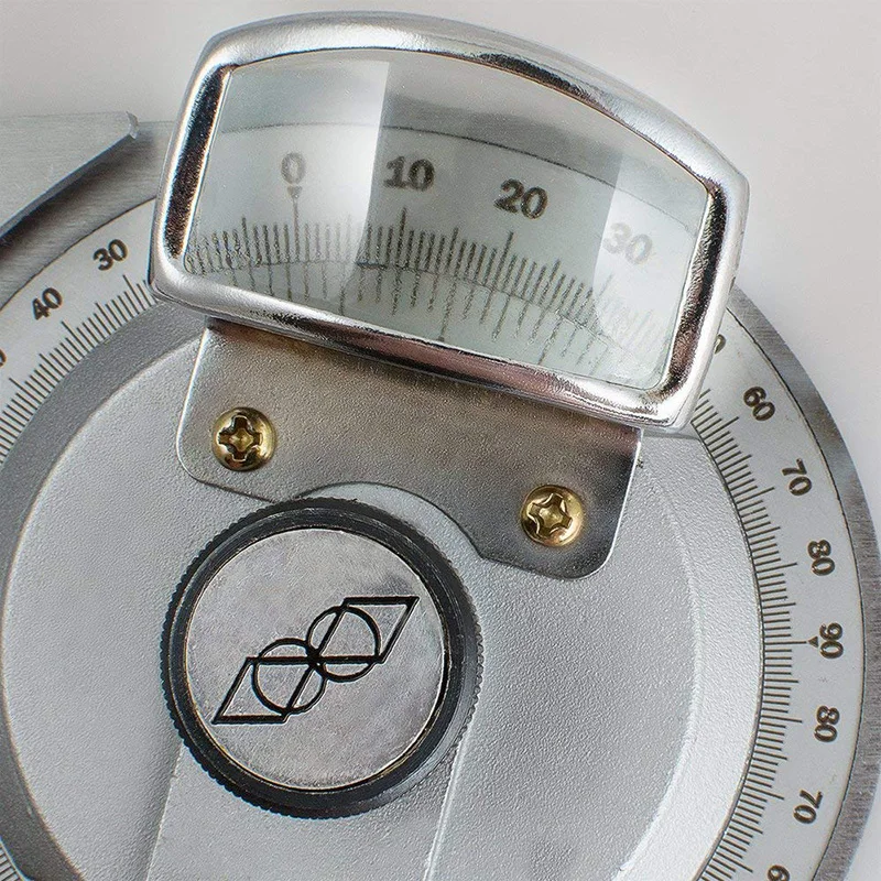 

0-360Degree Stainless Steel Universal Bevel Protractor Angle Square Finder Angular Dial Rulers GQ999