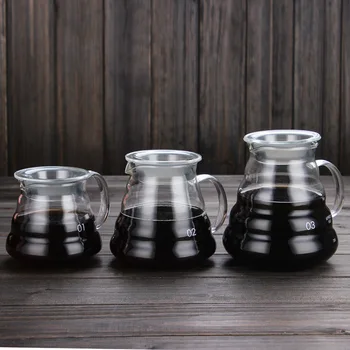 

360/600/800mm Clear Glass Coffee Pot 1/2/3 Cups Drip Kettle Coffee Pot