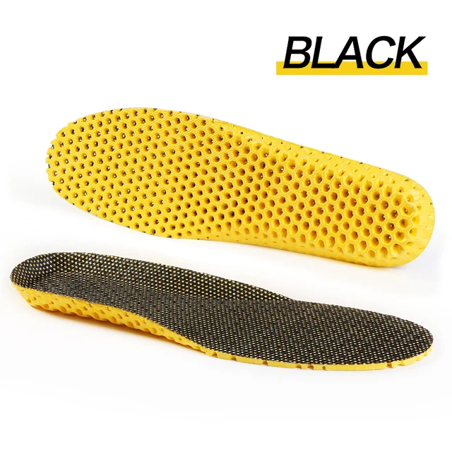 Bangni Memory Foam Insoles Orthopedic Sport Support Insert Woman Men Shoes Feet Soles Pad Orthotic Breathable Running Cushion Basic Black Insoles