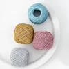 50g Fine Gold Silver Metallic Yarn Sparkly Crochet Metallized Threads Yarns for Hand Knitting DIY Needlework 2