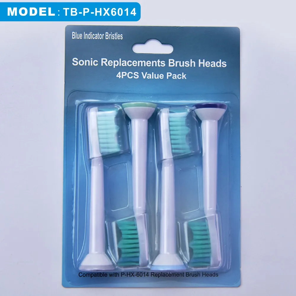 HX6014 4 шт./лот вибрационные сменные насадки для зубной щетки для Philips Sonicare proresyota HX6014/HX6024/HX6034/HX6064 - Цвет: HX6014