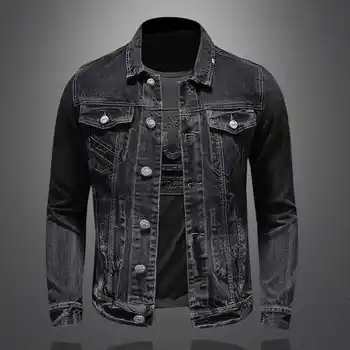 

New western style Men's Denim Jeans Jacket Jaket Men Retro Men's Cowboy Slim Jacket Fashion Coat Casual Chaqueta Hombre Jackets