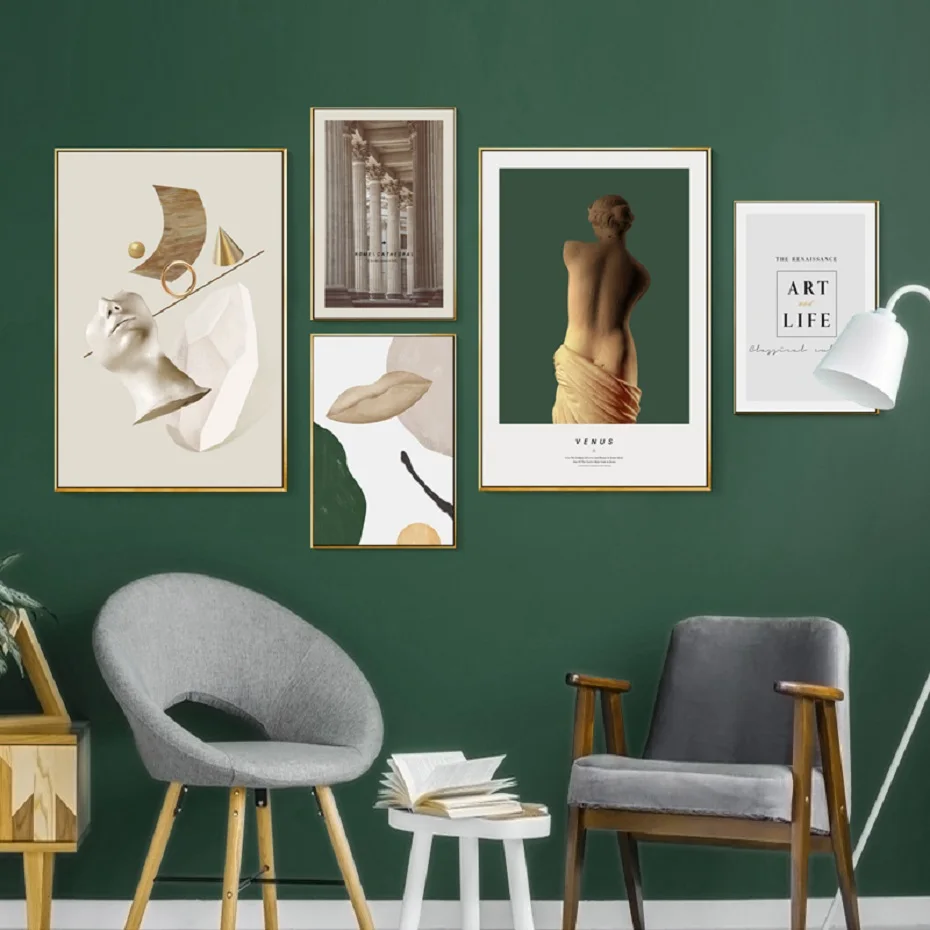 

Nordic Venus Sculpture Posters And Prints Abstract Pattern Art Life Wall Art Canvas Paintings Pictures Living Room Home Decor