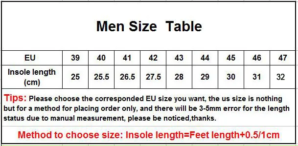 EU men bigger size
