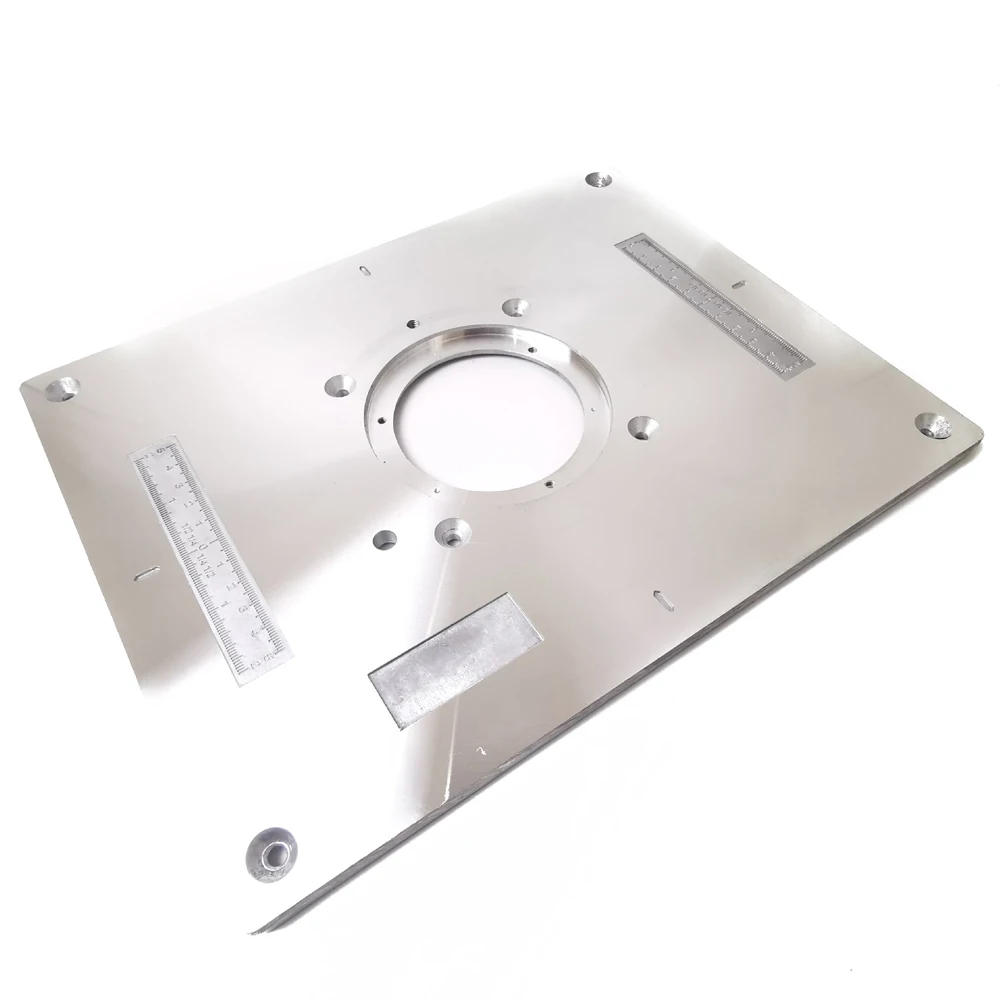 Multifunctional Aluminum Alloy Router Table Insert Plate Trimmer Engraving Machine Tool Woodworking Bench Router Insert Plate