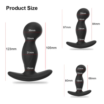 Combination Sex Toy Silicone Prostate Massager Anal Plug with G Spot Bullet Vibrator Butt Plug Adult Toys for Woman Man Gay 6