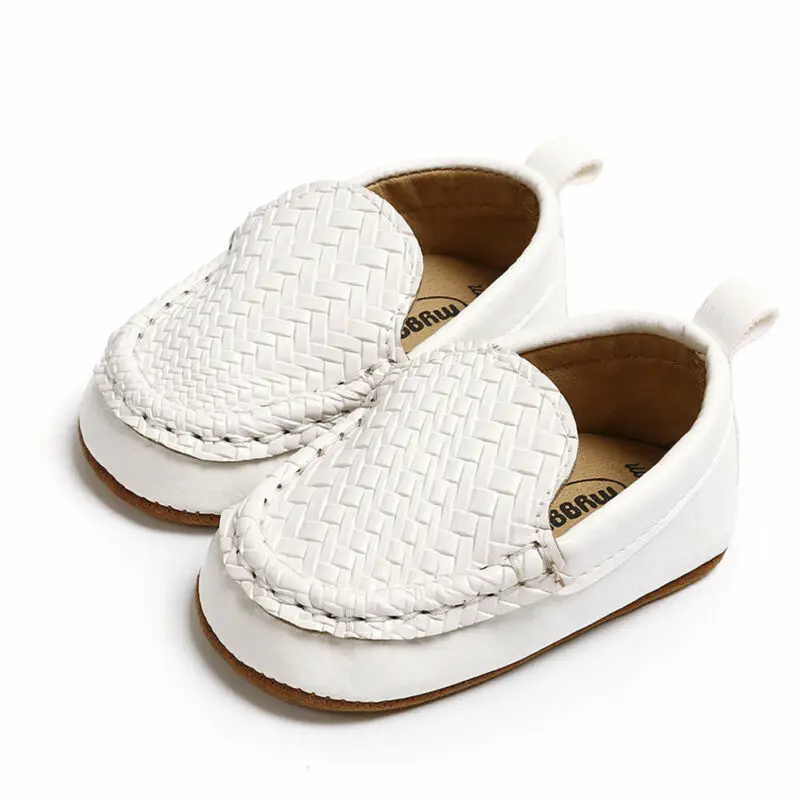 0-18M Infant Kid Baby Boy Girl Shoes Casual Loafer Flat Shoe Casual Baby Walk Trainner PU Leather Boat Peas Shoes