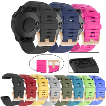 

22/26mm For Garmin fenix 6 6x pro 3 HR MK1 Strap Silicone Wristband For Fenix 5 5X plus Forerunner 935 945 S60 Quick Release