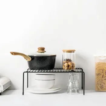 

Iron Kitchen Under Sink Storage Rack Dish Drying Rack Spice Jars Seasoning Bottles Holder Shelf Cabinet Organizer Cooker Holder