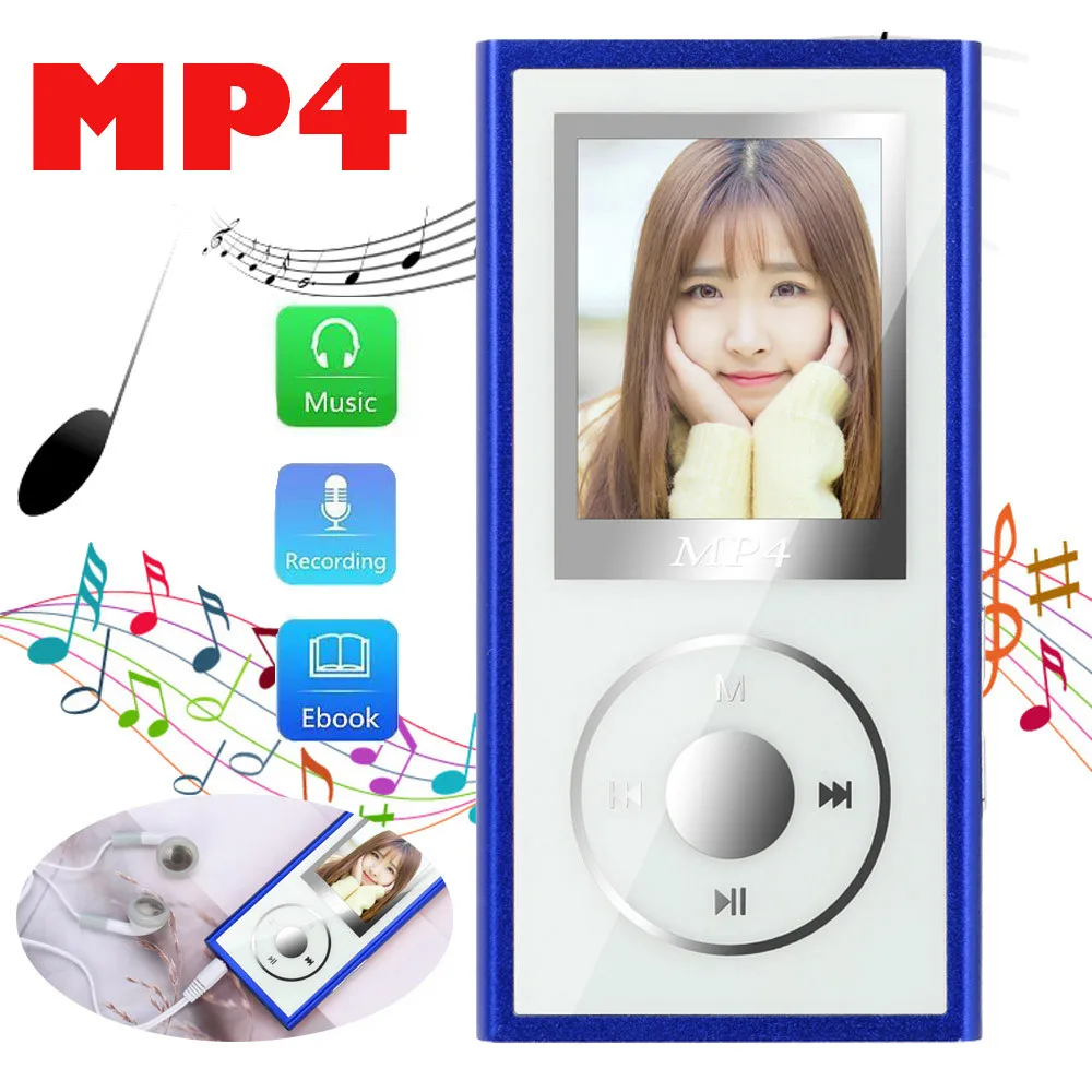 HiFi MP3 MP4 музыкальный проигрыватель с функцией записи ручка медиа-видео fm-радио TF карта ЖК-экран идеальное качество звука, различные режимы воспроизведения 1004