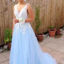 Длинное вечернее платье с v-образным вырезом и открытой спиной, с аппликацией, топ из тонкой сетки, торжественное платье для женщин, элегантное платье со шлейфом, вечерние платья, элегантные платья