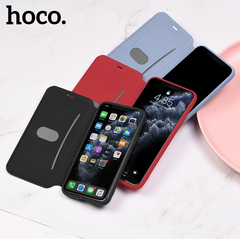 Оригинальный жидкий силиконовый чехол HOCO для i phone 11 Pro Max откидной Чехол стильный