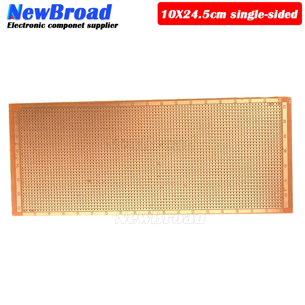 2PCS 10*24.5CM 단면 베이클라이트 (긴 와이어 패드) 1.5 두께 2.54 간격 범용 범용 회로 기판 PCB
