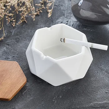 

Simple Ceramic White Ashtray Home Living Room Office Ashtray