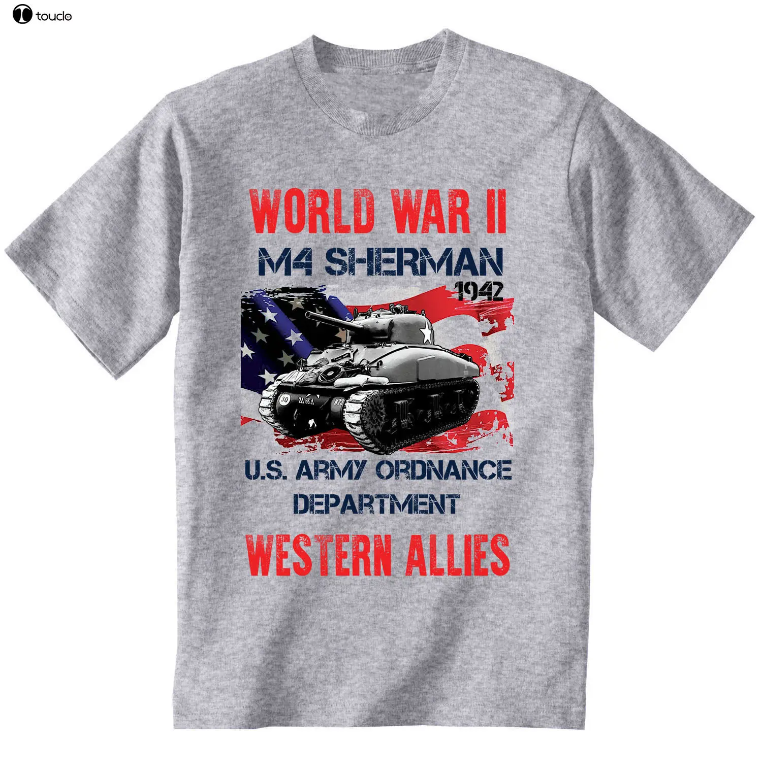 

Новое поступление, мужская мода American M4 Sherman - Tank Ww Ii-новая серая хлопковая футболка, футболка