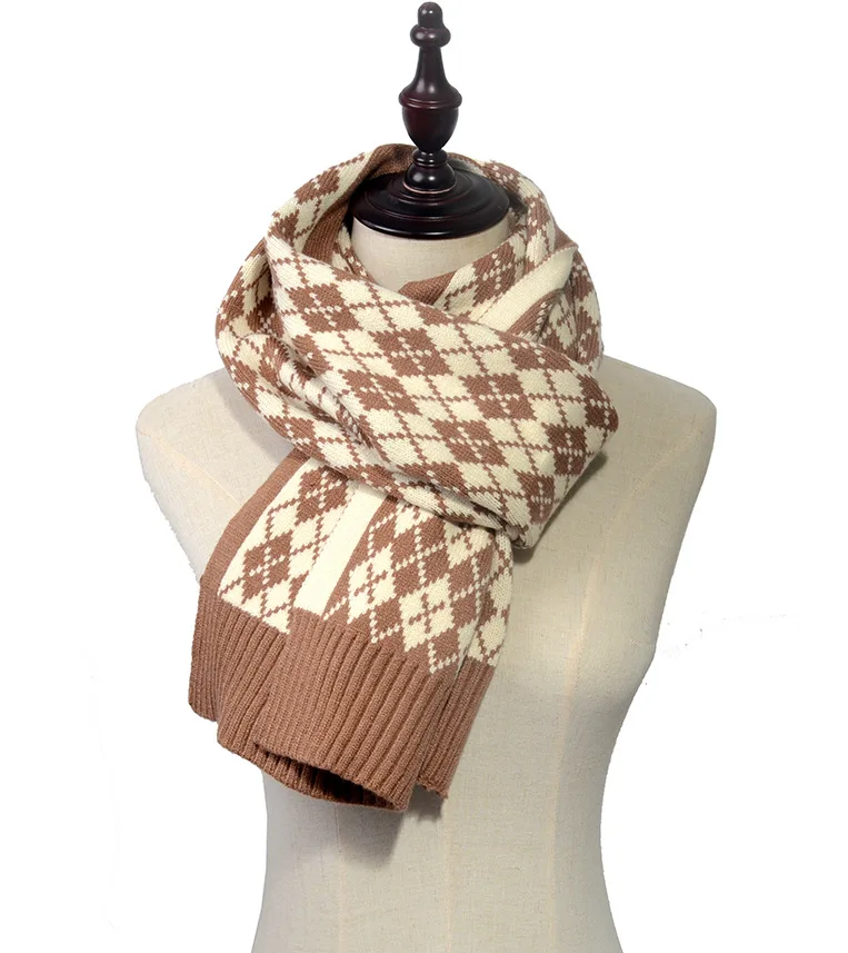 Christmas Pure Cotton Lady Big Shawl Imitation Cashmere Scarf Soft Skin-friendly Thickening Warm Letter Printing Shawl Scarf