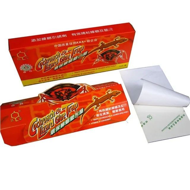 10Db Hajtogatás Cacture Cótányok Gecko House Erős Fizikai Környezetvédelem Ártalmatlan Fogási Tárgy Rovar Ragasztó Tábla - Image 2