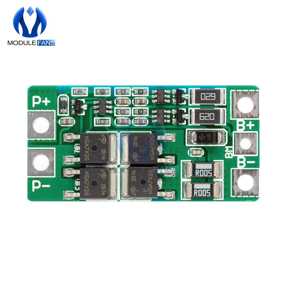 2S 10A 8,4 в 7,4 В 18650 литиевая Защитная плата BMS PCM PCB Li-Ion Lipo 2 ячейки с функцией баланса зарядное устройство защитный модуль