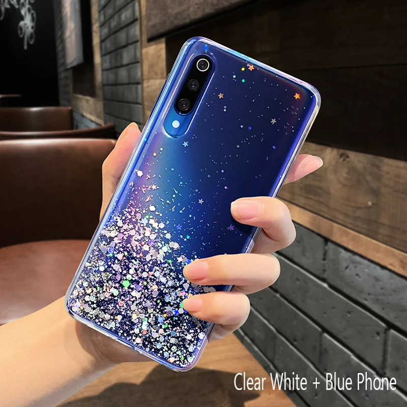 Cho Redmi Note 8 Pro Lấp Lánh Kim Sa Lấp Lánh Ốp Lưng Cho Xiaomi Mi 10 A3 A2 8 9 Lite 9T CC9 pro Redmi Note 8T 8A 7A Note 9S 7 Pro F1 Bao
