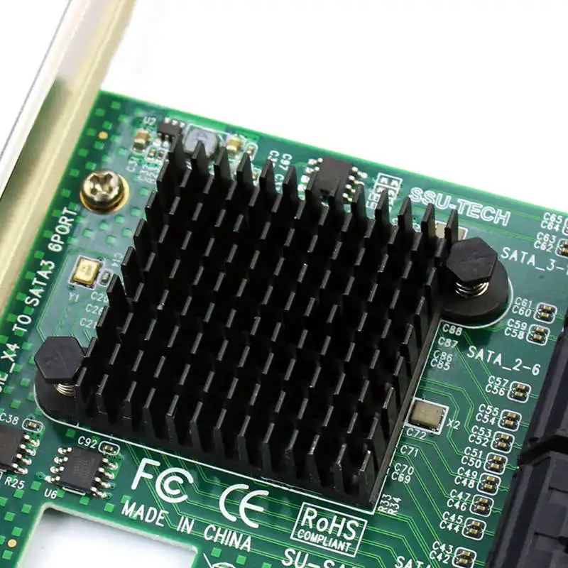  Adaptador Pci-E de tarjeta Pci-E Pci Express a tarjeta de expansión Sata3.0 4 puertos Sata Iii 6G p