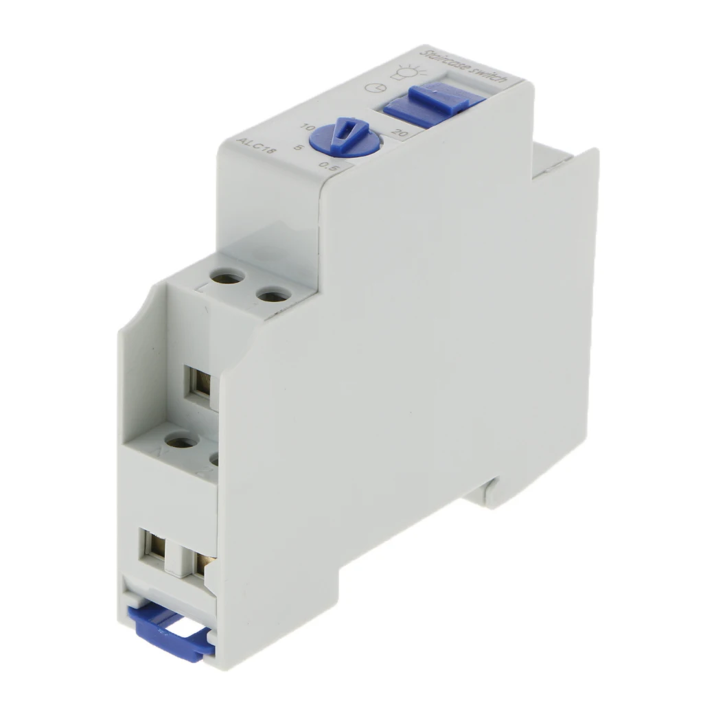 Durable 16A AC 220-240V 50/60HZ DIN Rail Staircase Electronic Relay Switch Time Timer For Corridor
