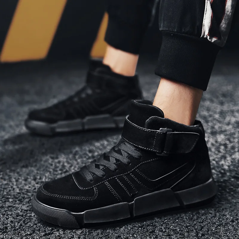 

Winter Men Boots High Quality Warm Men Ankle Boots Fashion Casual Male Shoes Lace Up Warm Men Sneakers Outdoor Plush Men Shoes