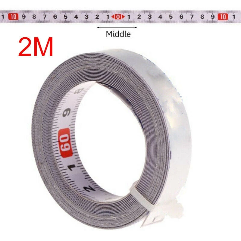 1/2M Self Adhesive Metric Tape Measure Stainless Steel Ruler For Woodworking Scale Adhesive Tape