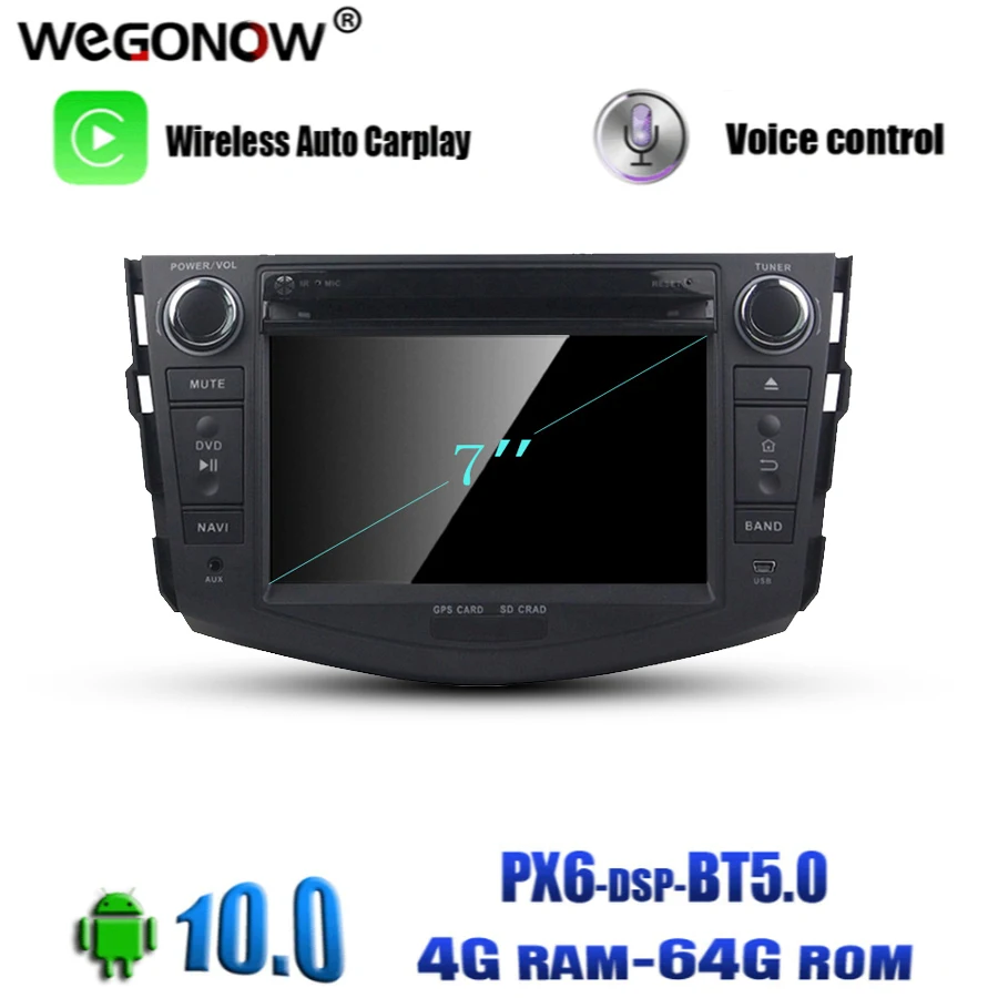 DSP TDA7851 Android 10 0 для Toyota RAV4 2006-2012 64 Гб ПЗУ Восьмиядерный автомобильный DVD-плеер